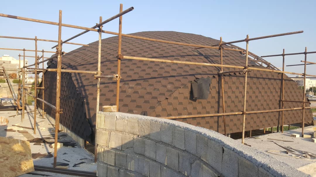 اجرای سقف شینگل گنبدی در لواسان