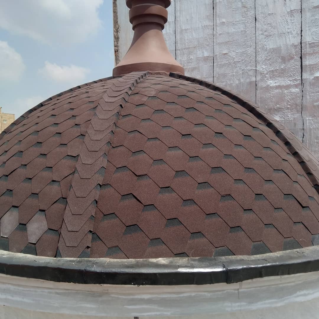 اجرای سقف گنبدی با پوشش شینگل