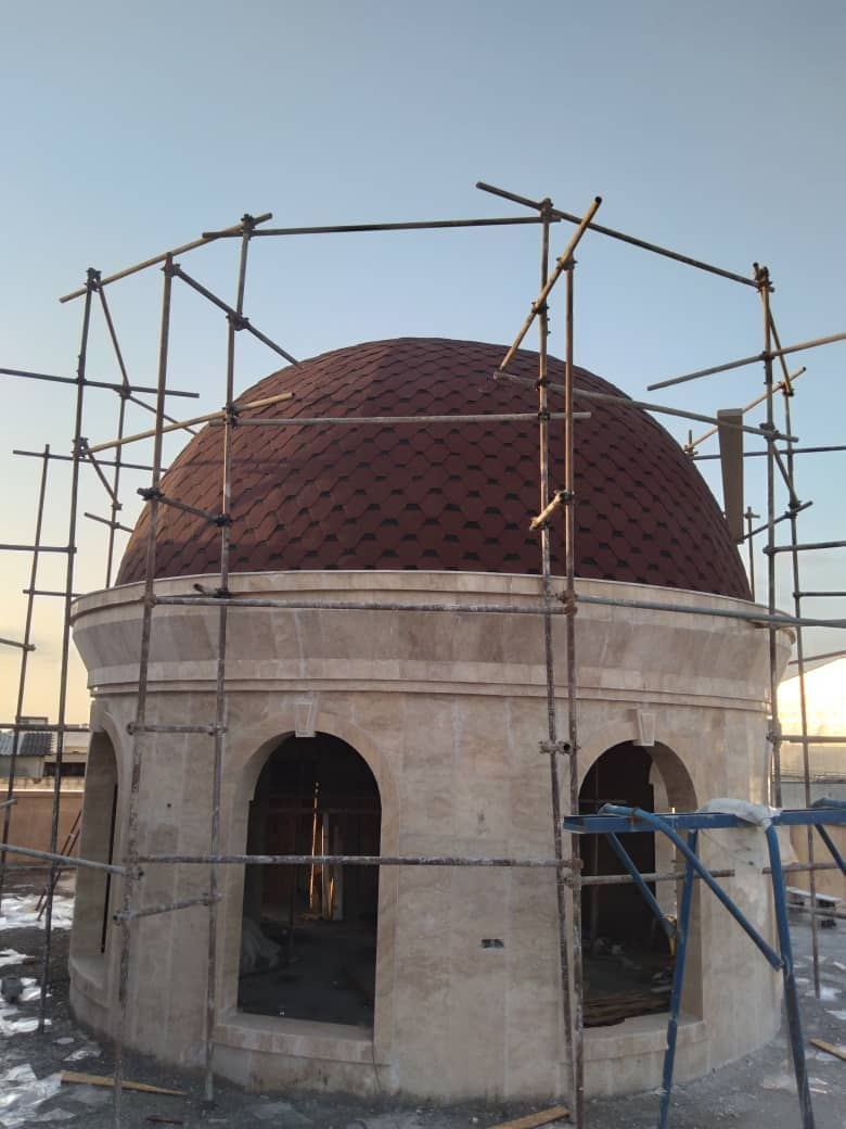 نصب شینگل به روی سقف گنبدی